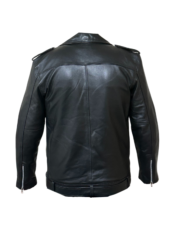 Jagger- Men Belted Leather Jacket