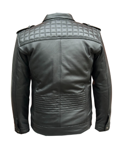 Arthur- Men's Puffed Royal Design Leather Jacket