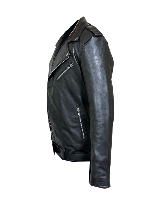 Jagger- Men Belted Leather Jacket