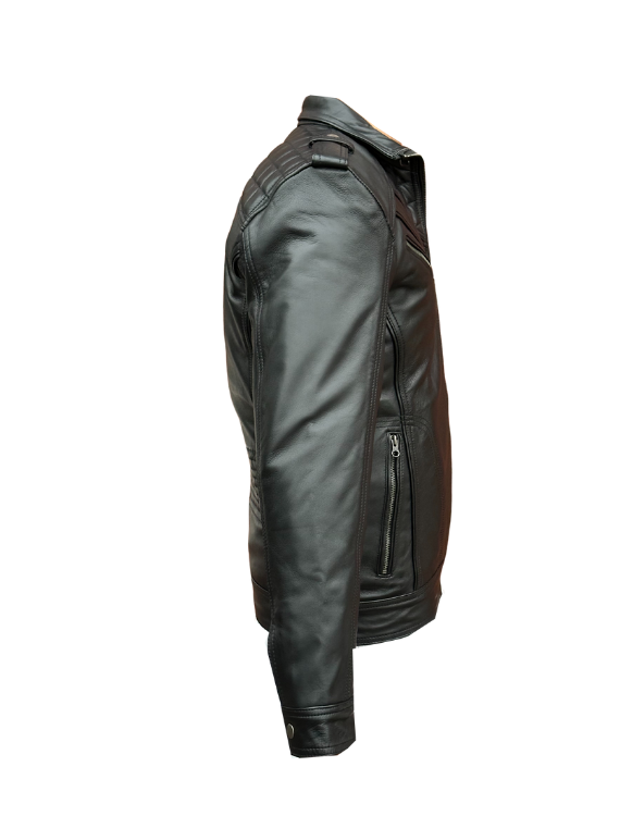 Arthur- Men's Puffed Royal Design Leather Jacket