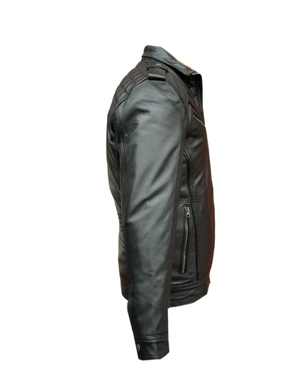 Arthur- Men's Puffed Royal Design Leather Jacket